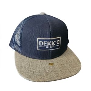 Dekk'd Navy and Gray Trucker Cap Youth Size, Snapback